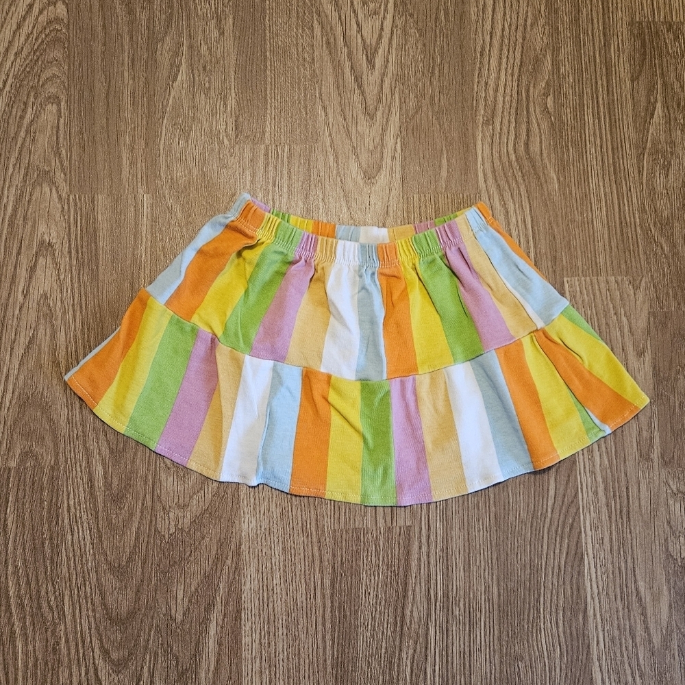 Okie Dokie Multicolor Colorblock Striped Skirt